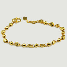 Load image into Gallery viewer, 24K Solid Yellow Gold Bead Design Bracelet 6.8 Grams
