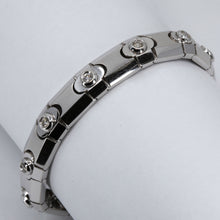 Load image into Gallery viewer, 18K Solid White Gold Diamond Men Bracelet D0.98CT
