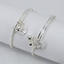 Load image into Gallery viewer, One Pair Of 925 Sterling Silver Jingle Bells Baby Bangles 13.9 Grams
