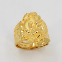 Load image into Gallery viewer, 24K Solid Yellow Gold Pi Xiu 貔貅 Men Ring 18.2 Grams
