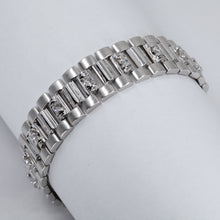 Load image into Gallery viewer, 18K Solid White Gold Diamond Men Watch Link Bracelet D1.68CT
