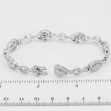 Load image into Gallery viewer, 18K Solid White Gold Diamond Bracelet D4.28 CT
