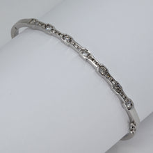 Load image into Gallery viewer, 14K Solid White Gold Diamond Bangle D1.22 CT
