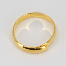 將圖片載入圖庫檢視器 24K Solid Yellow Gold Men Women Plain Adjustable Ring Band 4.3 Grams
