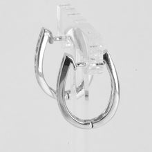 Load image into Gallery viewer, 14K Solid White Gold Diamond Hoop Earrings D0.38 CT
