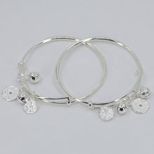 Load image into Gallery viewer, One Pair Of 925 Sterling Silver Jingle Bells Baby Bangles 13.9 Grams
