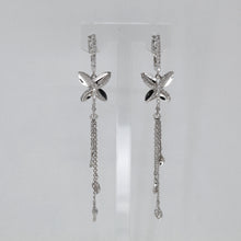 Load image into Gallery viewer, 14K White Gold Diamond Star Hanging Earrings D0.78 CT
