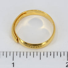 將圖片載入圖庫檢視器 24K Solid Yellow Gold Men Women Plain Adjustable Ring Band 4.3 Grams
