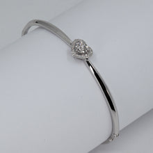 Load image into Gallery viewer, 18K Solid White Gold Diamond Bangle D0.146 CT
