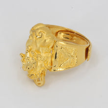 將圖片載入圖庫檢視器 24K Solid Yellow Gold Pi Xiu 貔貅 Men Ring 18.2 Grams
