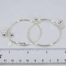 Load image into Gallery viewer, One Pair Of 925 Sterling Silver Jingle Bells Baby Bangles 13.9 Grams
