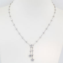 Load image into Gallery viewer, 18K Solid White Gold Diamond Necklace 1.85 CT
