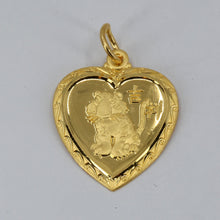 Load image into Gallery viewer, 24K Solid Yellow Gold Heart Zodiac Tiger Pendant 4.2 Grams
