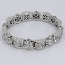 Load image into Gallery viewer, 14K Solid White Gold Diamond Men Bracelet D7.60CT
