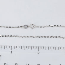 Load image into Gallery viewer, 18K Solid White Gold Oval Link Chain 17&quot; 2.0 Grams
