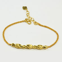 Load image into Gallery viewer, 24K Solid Yellow Gold Barrel Bracelet 5.76 Grams
