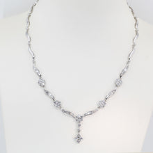 Load image into Gallery viewer, 18K Solid White Gold Diamond Necklace 4.02 CT
