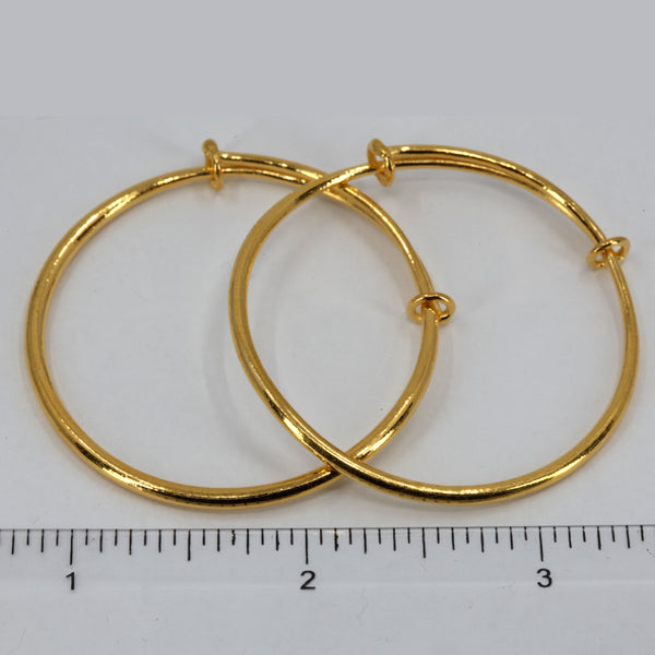 One Pair of 24K Yellow Gold Baby bangles 11.1 Grams