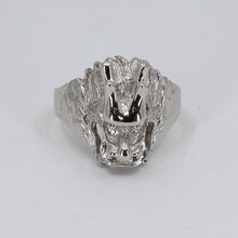 Load image into Gallery viewer, 18K Solid White Gold Dragon Head Ring 6.7 Grams
