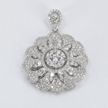 將圖片載入圖庫檢視器 18K White Gold Diamond Pendant D2.83 CT
