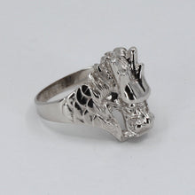 Load image into Gallery viewer, 18K Solid White Gold Dragon Head Ring 6.7 Grams

