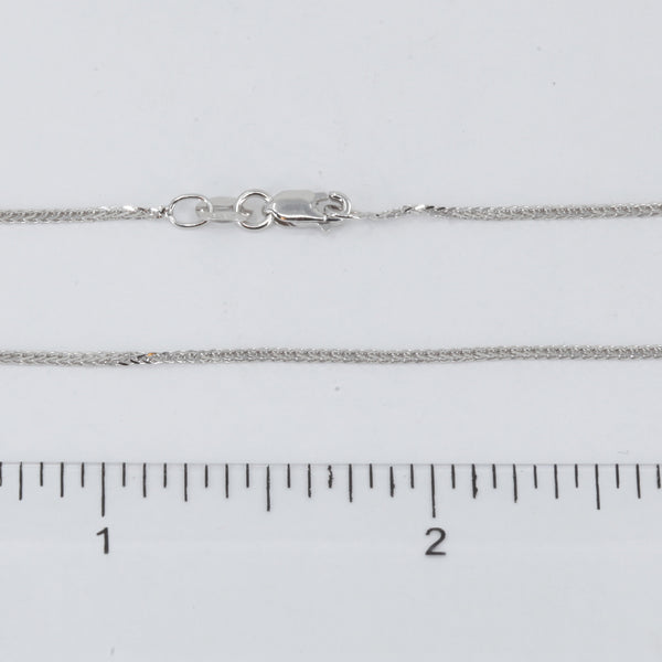 14K Solid White Gold Link Chain 16" 1.5 Grams