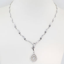 Load image into Gallery viewer, 18K Solid White Gold Diamond Necklace 1.76 CT
