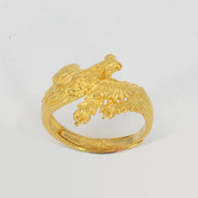 Load image into Gallery viewer, One Pair of 24K Solid Yellow Gold Dragon Phoenix Rings 13.4 Grams
