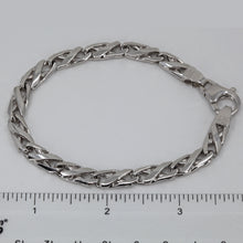 Load image into Gallery viewer, 14K Solid White Gold Fancy Link Heavy Bracelet 8.5&quot; 30.2 Grams
