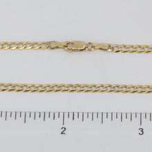 Load image into Gallery viewer, 14K Solid Yellow Gold Flat Stone Cut Cuban Link Chain 24&quot; 7.2 Grams
