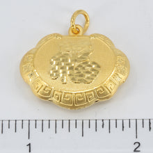 Load image into Gallery viewer, 24K Solid Yellow Gold Baby Puffy Blessed Longevity Lock Hollow Pendant 5.4 Grams
