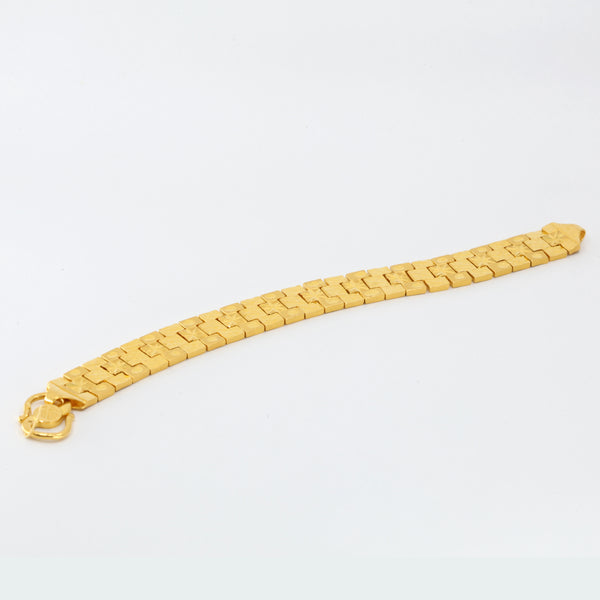 24K Solid Yellow Gold Men Bracelet 43.9 Grams