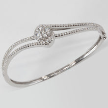 Load image into Gallery viewer, 18K Solid White Gold Diamond Bangle 1.68 CT
