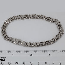 Load image into Gallery viewer, 14K Solid White Gold Fancy Link Heavy Bracelet 8 3/4&quot; 28.7 Grams
