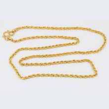 Load image into Gallery viewer, 24K Solid Yellow Gold Rope Chain 39.2 Grams 24&quot; 9999
