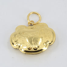 Load image into Gallery viewer, 24K Solid Yellow Gold Baby Puffy Rabbit Longevity Lock Hollow Pendant 5.0 Grams

