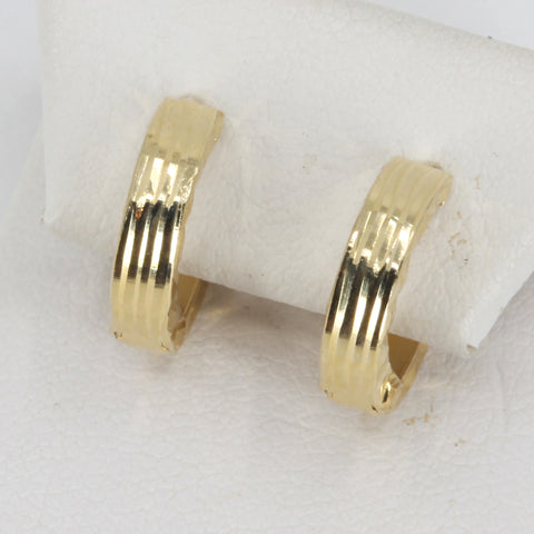 14K Yellow Gold Hoop Earrings 1.2 Grams