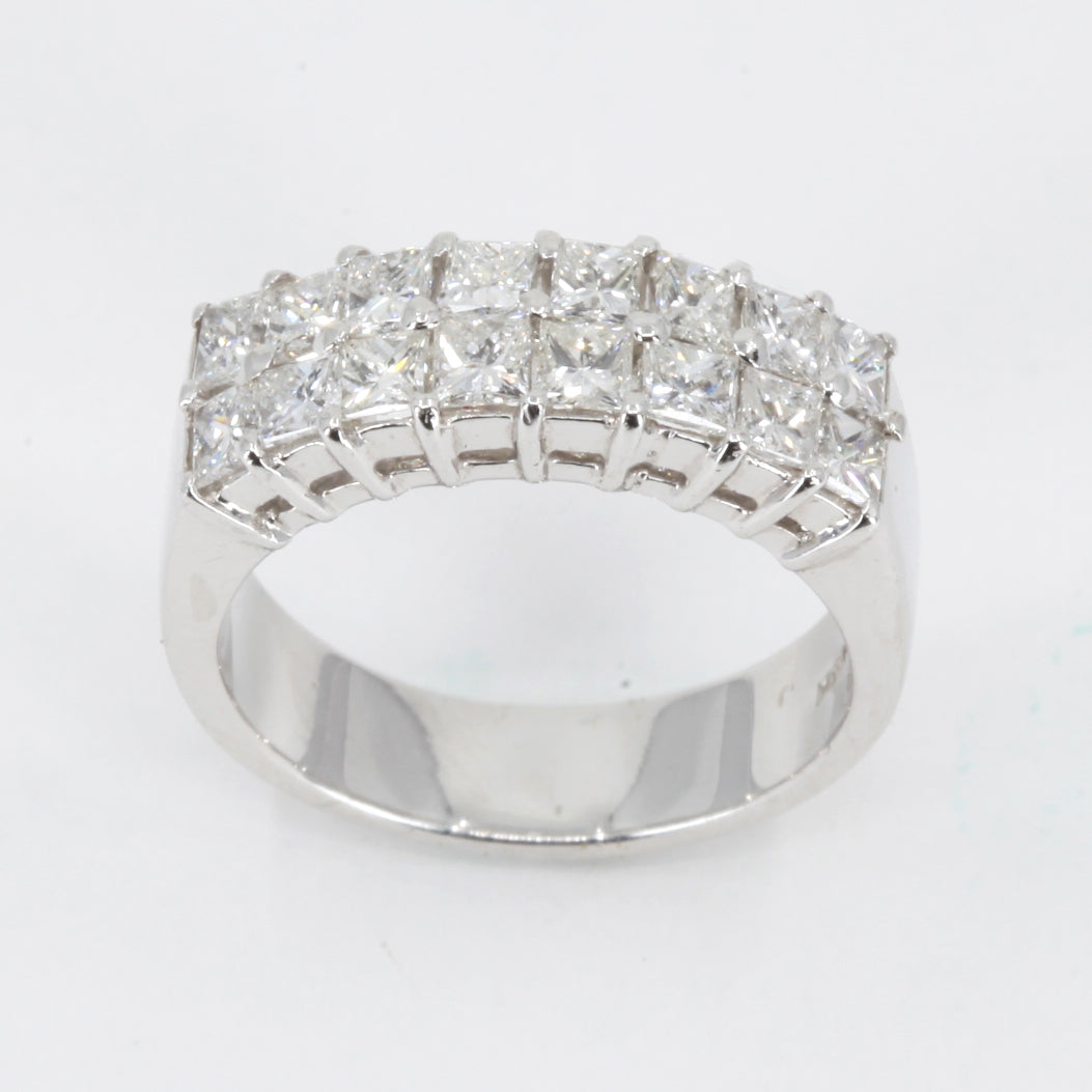 Platinum Princess Cut Diamond Ring 1.75CT