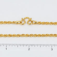 Load image into Gallery viewer, 24K Solid Yellow Gold Rope Chain 39.2 Grams 24&quot; 9999
