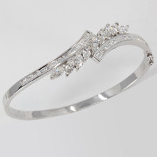 Load image into Gallery viewer, 18K Solid White Gold Diamond Bangle 3.65 CT
