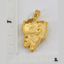 將圖片載入圖庫檢視器 24K Solid Yellow Gold Puffy Zodiac Horse Hollow Pendant 1.8 Grams
