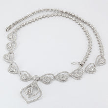 Load image into Gallery viewer, 18K Solid White Gold Diamond Necklace 4.30 CT
