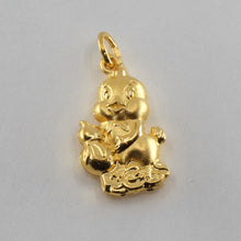 Load image into Gallery viewer, 24K Solid Yellow Gold Puffy Zodiac Rooster Chicken Pendant 2.6 Grams
