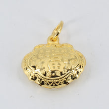 Load image into Gallery viewer, 24K Solid Yellow Gold Baby Puffy Blessed Longevity Lock Hollow Pendant 1.7 Grams
