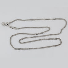 Load image into Gallery viewer, 18K Solid White Gold Adjustable Wheat Link Chain Maximum 20&quot; 8.5 Grams
