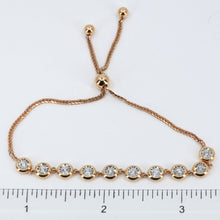 Load image into Gallery viewer, 18K Rose Gold Diamond Adjustable Bracelet D0.31 CT

