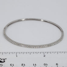 Load image into Gallery viewer, 18K Solid White Gold Diamond Bangle D0.627 CT
