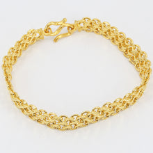 Load image into Gallery viewer, 24K Solid Yellow Gold Mesh Bracelet 29.5 Grams
