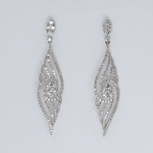 Load image into Gallery viewer, 18K White Gold Diamond Fashion Hanging Earrings D2.71 CT
