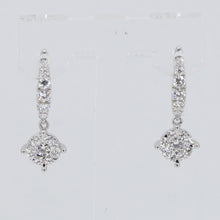 Load image into Gallery viewer, 18K Solid White Gold Diamond Hanging Earrings D0.92 CT
